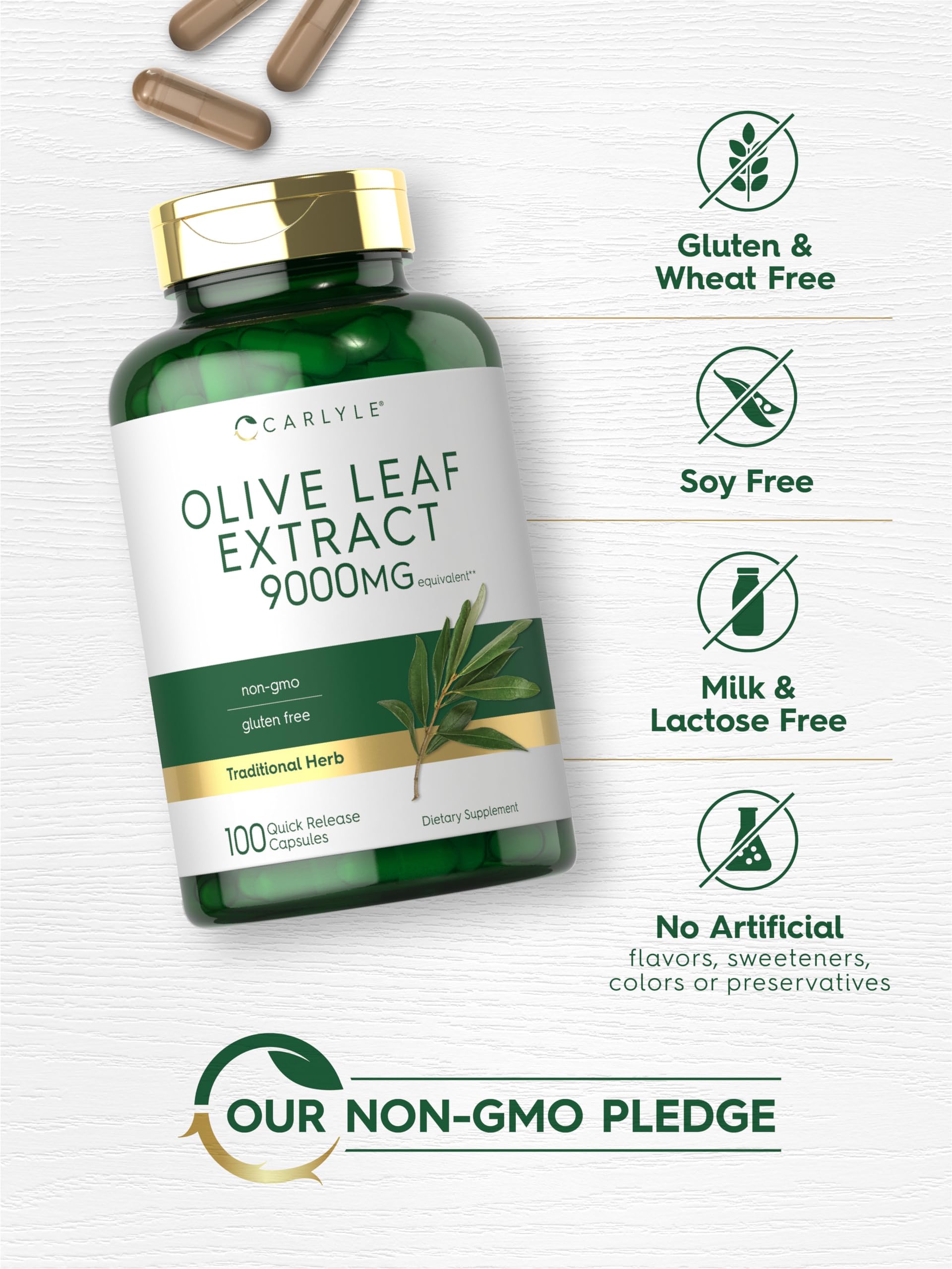 Foto 6 pulgar | Suplemento de Extracto Hoja de Olivo Carlyle 9000 Mg - Venta Internacional