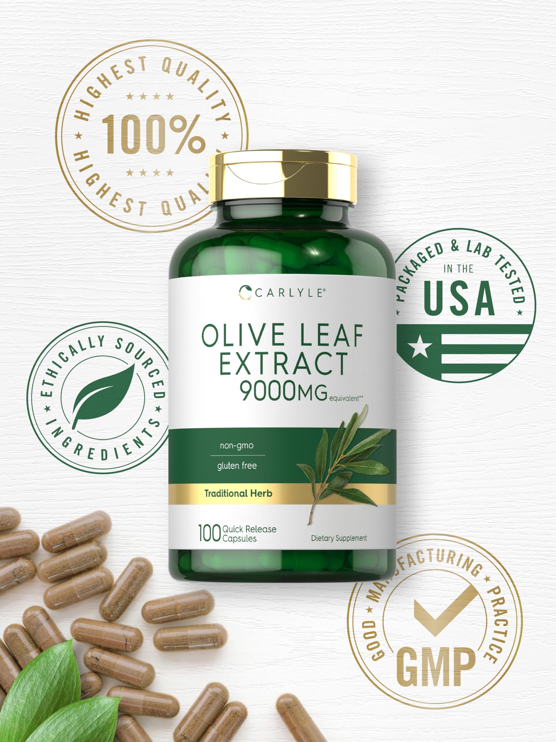 Foto 7 pulgar | Suplemento de Extracto Hoja de Olivo Carlyle 9000 Mg - Venta Internacional