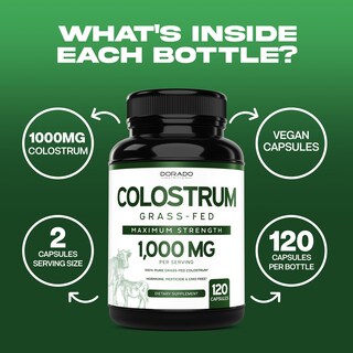 Foto 4 | Suplemento Dorado Nutrition Calostro 1000 mg 120 Cápsulas Veganas - Venta Internacional