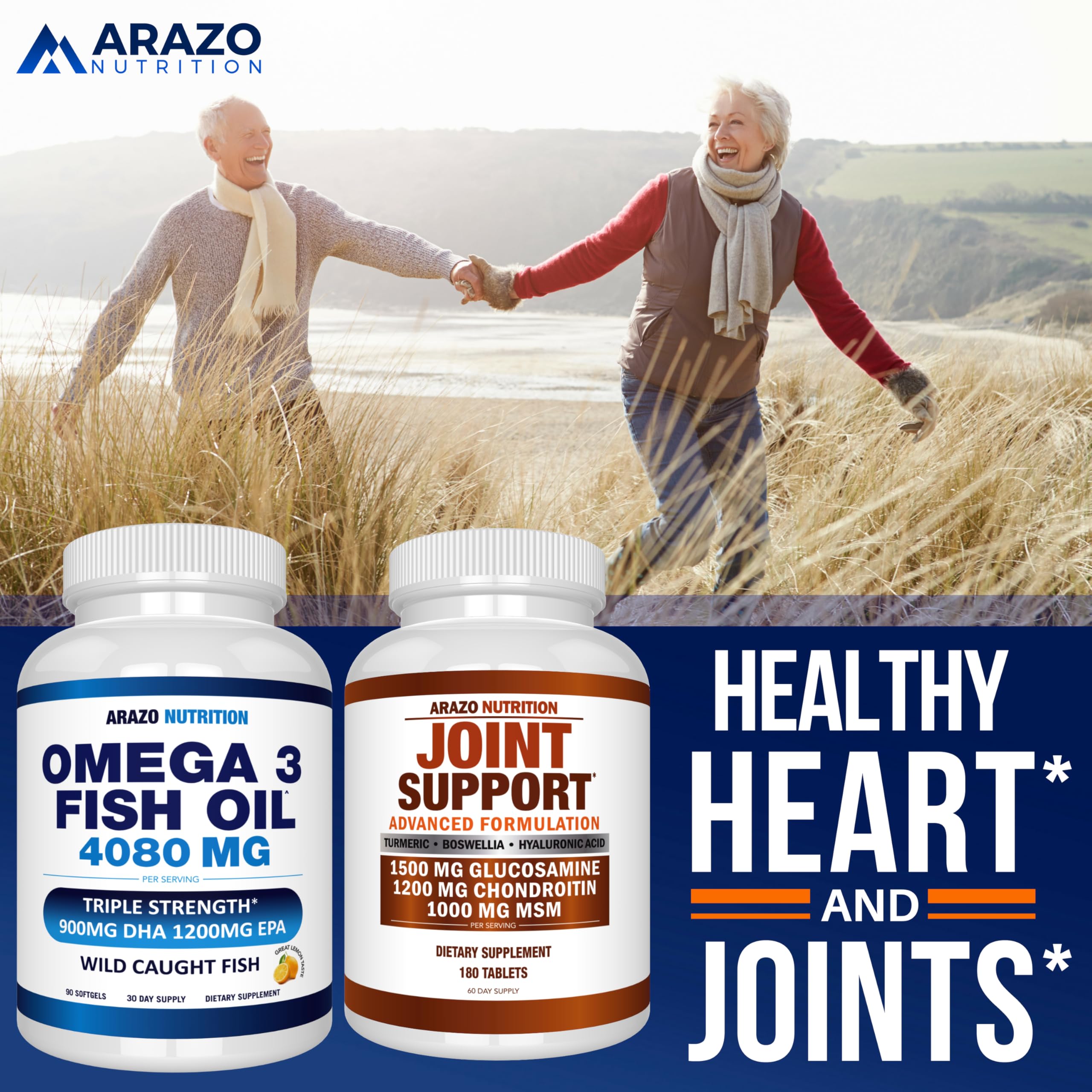 Foto 7 | Aceite de Pescado Omega 3 Supplement Arazo Nutrition 4080 Mg 90 Cápsulas Blandas - Venta Internacional