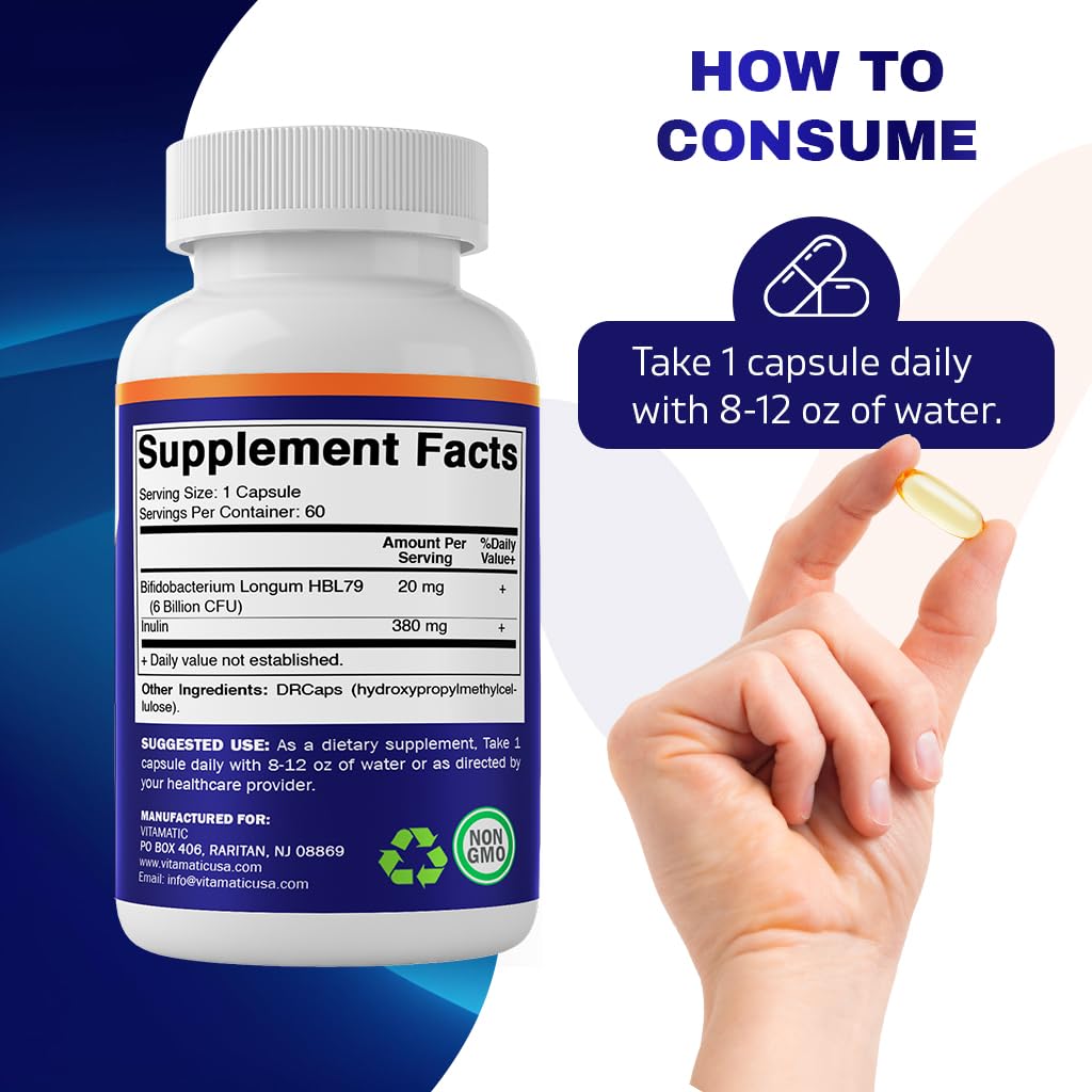 Foto 5 pulgar | Suplemento Vitamínico Bifidobacterium Longum De 6 Mil Millones De Cfu - Venta Internacional.