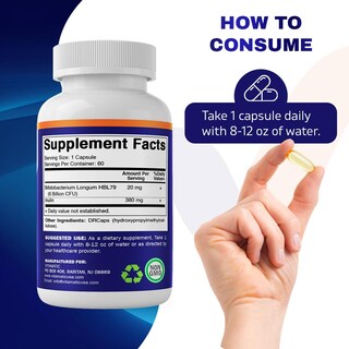 Foto 4 | Suplemento Vitamínico Bifidobacterium Longum De 6 Mil Millones De Cfu - Venta Internacional.