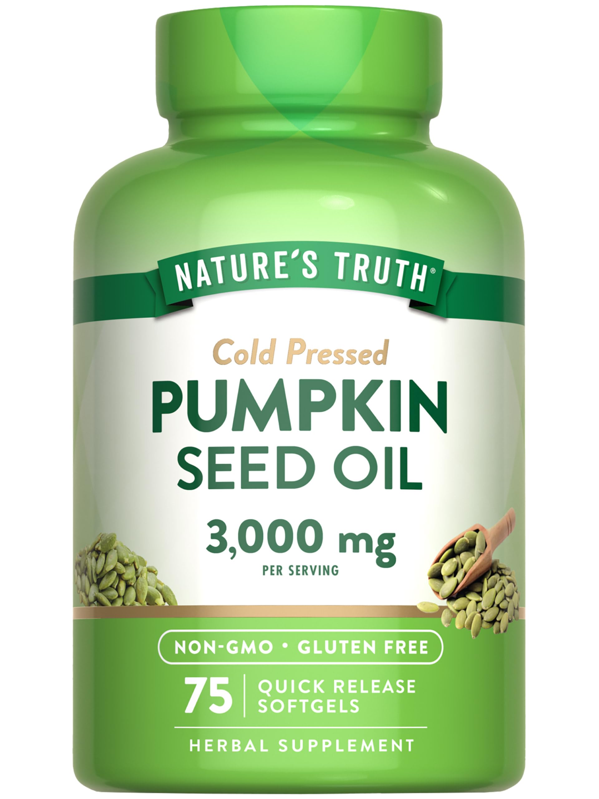 Foto 2 pulgar | Suplemento de Aceite de Semillas de Calabaza Nature's Truth 3000 Mg 75 Cápsulas Blandas - Venta Internacional