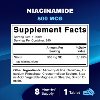 Foto 2 | Suplemento Vitamatic de Niacinamida 500 Mg 240 Comprimidos - Venta Internacional