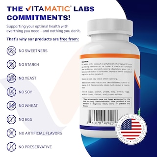 Foto 5 | Suplemento Vitamatic de Niacinamida 500 Mg 240 Comprimidos - Venta Internacional