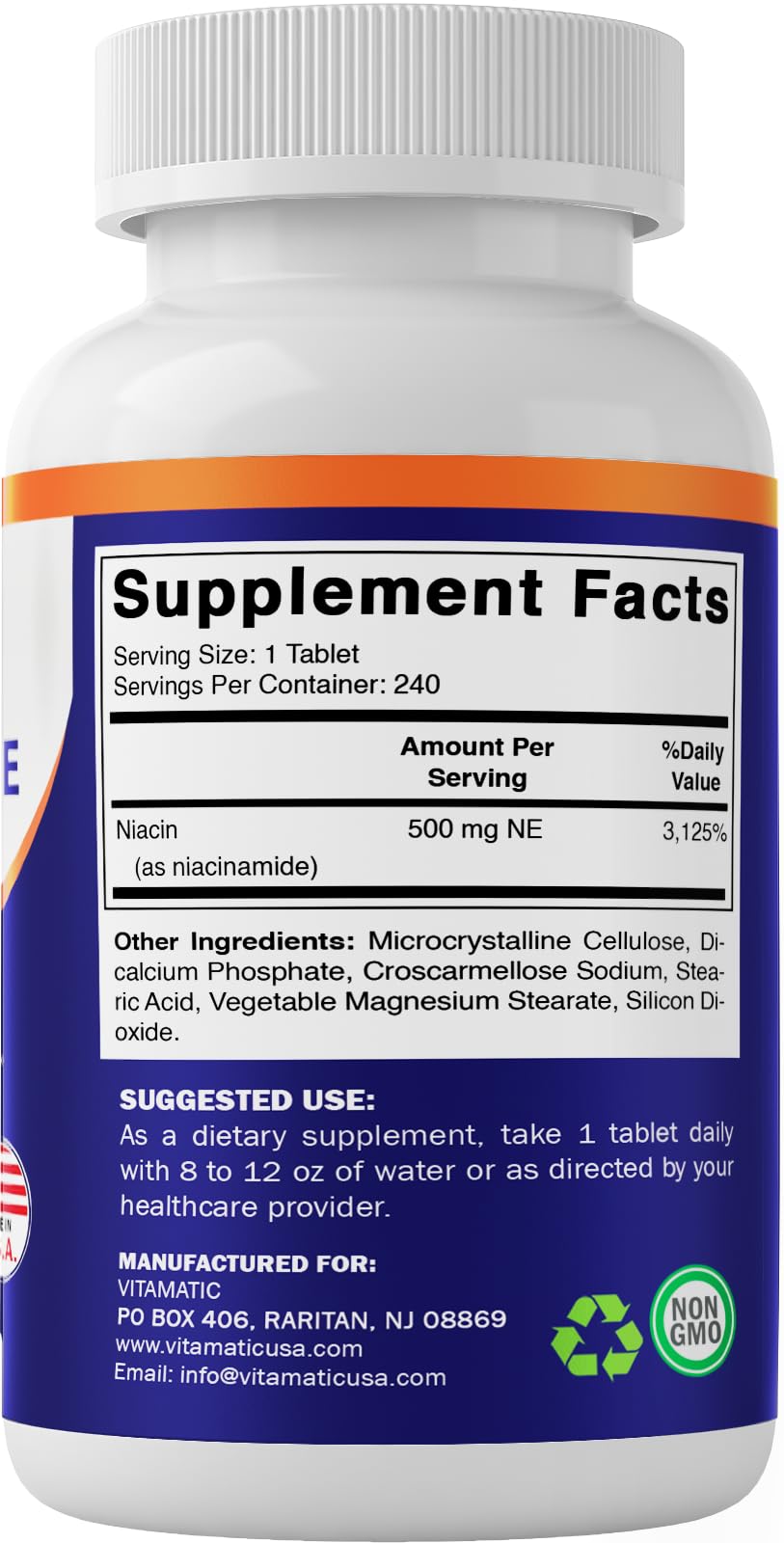 Foto 7 | Suplemento Vitamatic de Niacinamida 500 Mg 240 Comprimidos - Venta Internacional