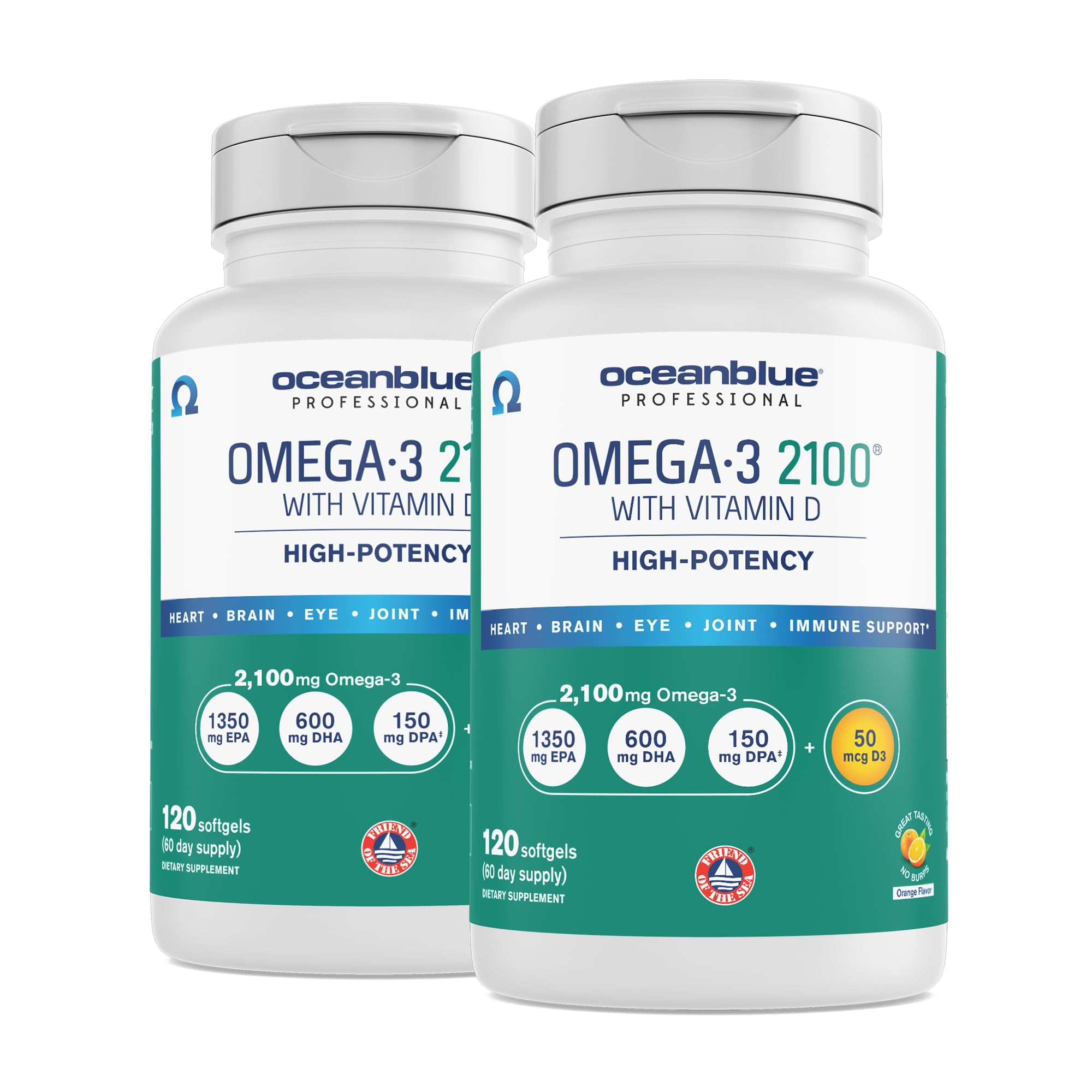 Foto 2 pulgar | Suplemento OceanBlue Omega-3 2100 con Vitamina D3 120 Capsulas 2 Unidades - Venta Internacional