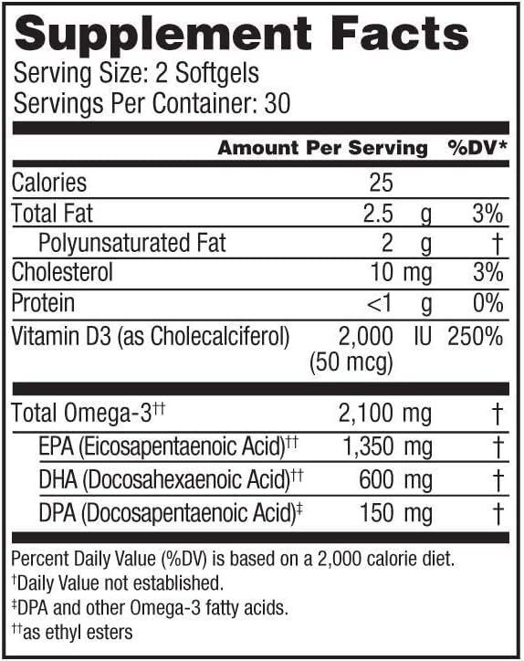 Foto 3 pulgar | Suplemento OceanBlue Omega-3 2100 con Vitamina D3 120 Capsulas 2 Unidades - Venta Internacional