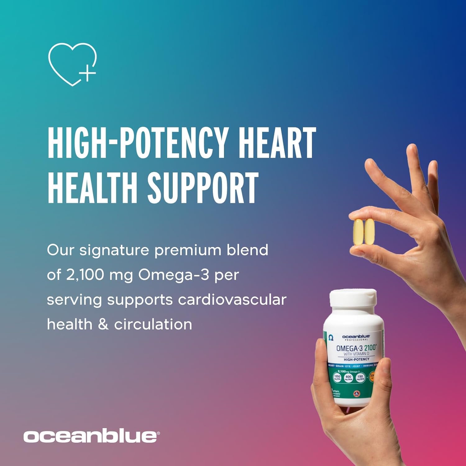 Foto 5 pulgar | Suplemento OceanBlue Omega-3 2100 con Vitamina D3 120 Capsulas 2 Unidades - Venta Internacional