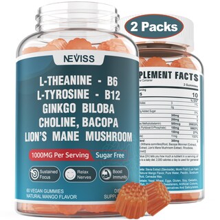 Foto 1 | Suplemento Neviss L-tirosina sin Azúcar 300 Mg L-teanina 200 Mg - Venta Internacional
