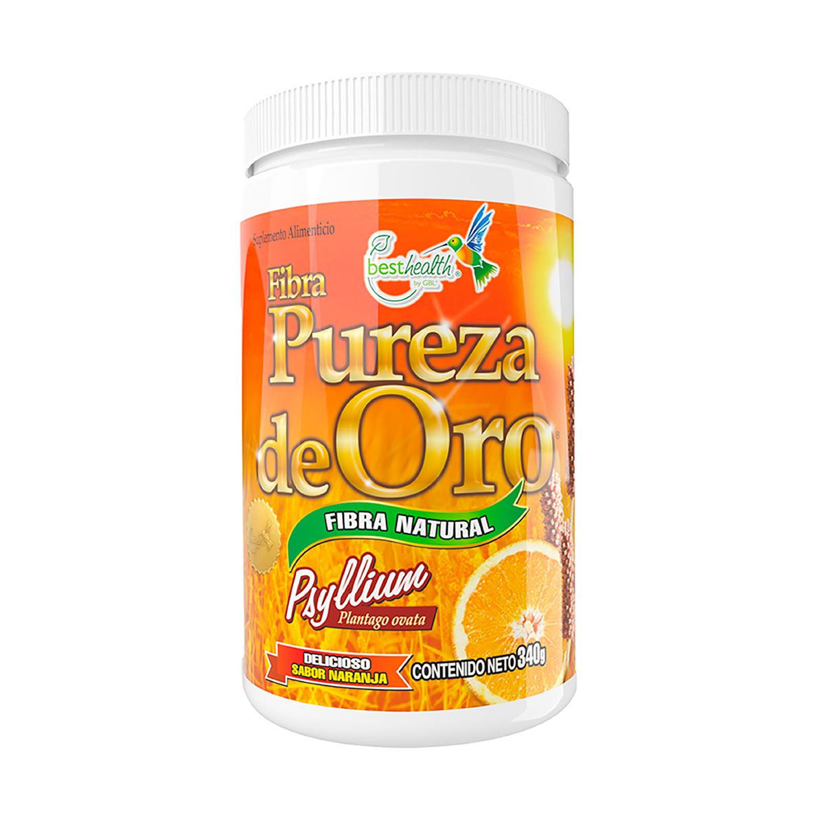 Foto 2 pulgar | Fibra Pureza de Oro Best Health 340g Sabor Naranja