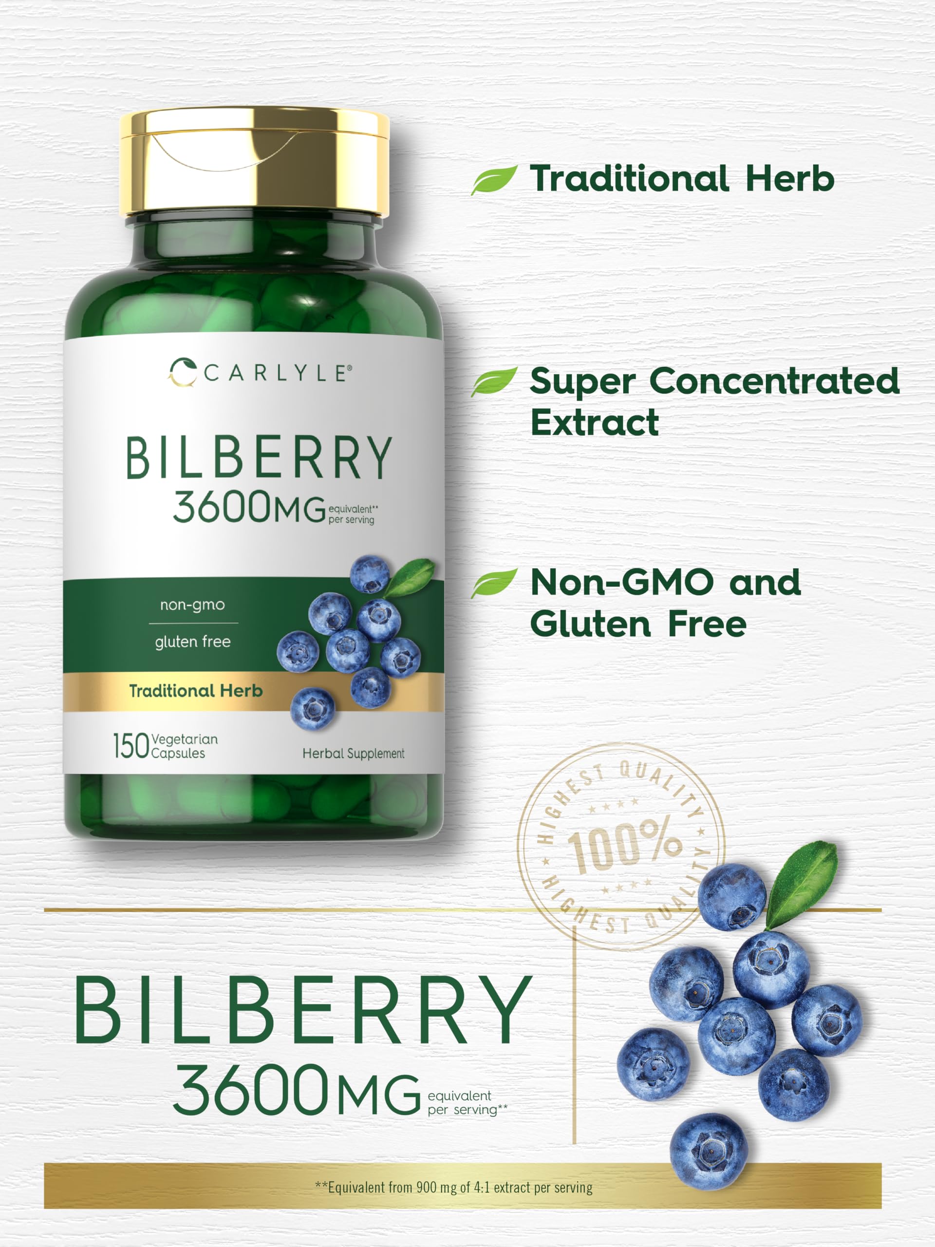 Foto 4 | Cápsulas de Extracto de Arándano Carlyle 3600 Mg 150 Unidades - Venta Internacional