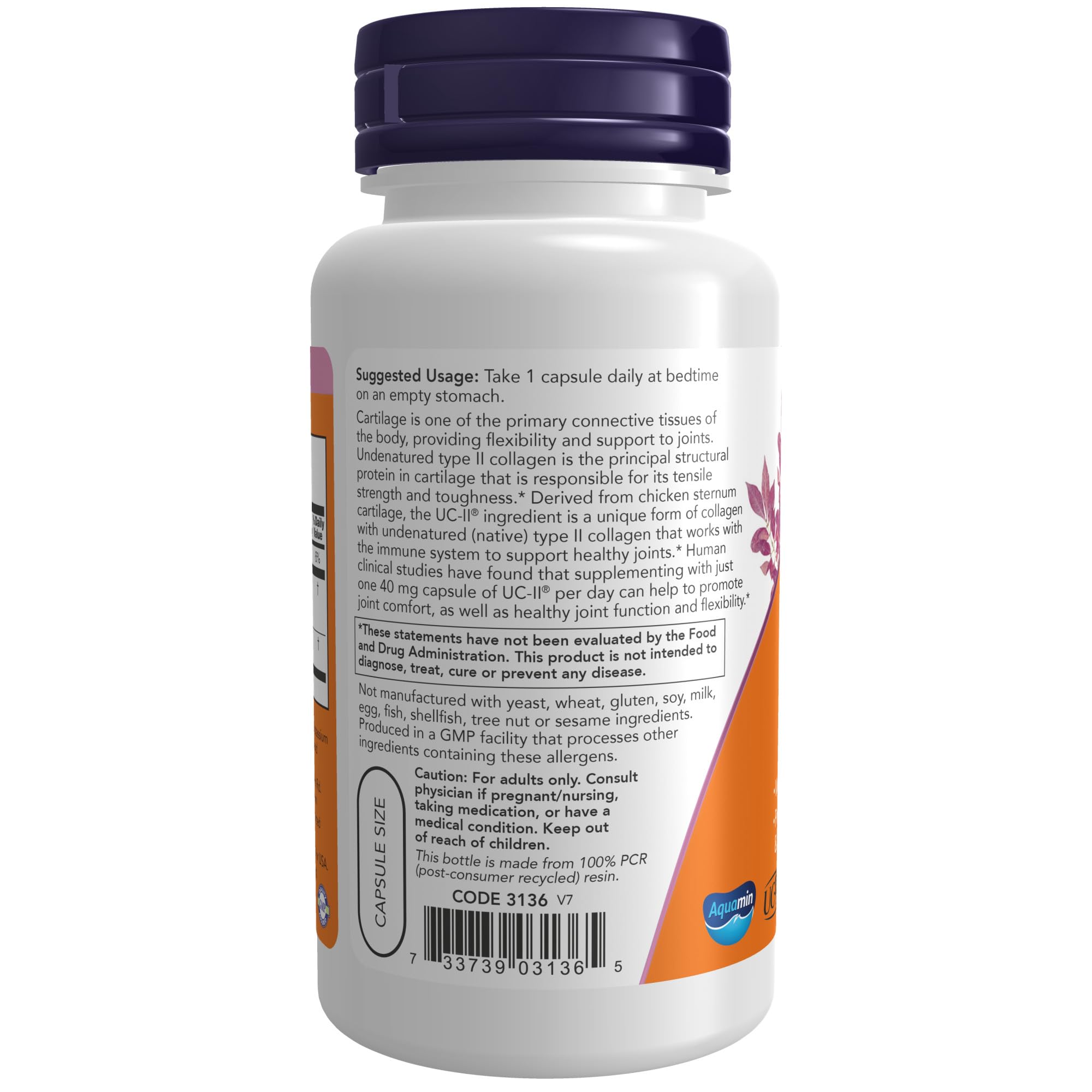 Foto 4 pulgar | Supplements Now Uc-ii Colágeno Tipo Ii, 120 Cápsulas Vegetarianas - Venta Internacional.