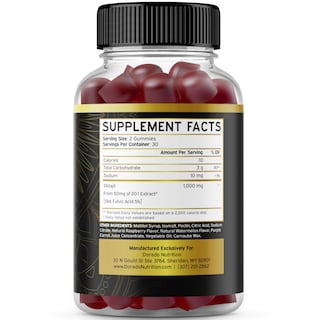 Foto 2 | Gomitas Shilajit Supplement Dorado Nutrition 1000 mg 60 Unidades - Venta Internacional