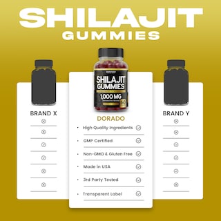 Foto 5 | Gomitas Shilajit Supplement Dorado Nutrition 1000 mg 60 Unidades - Venta Internacional