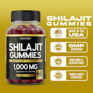 Foto 6 | Gomitas Shilajit Supplement Dorado Nutrition 1000 mg 60 Unidades - Venta Internacional