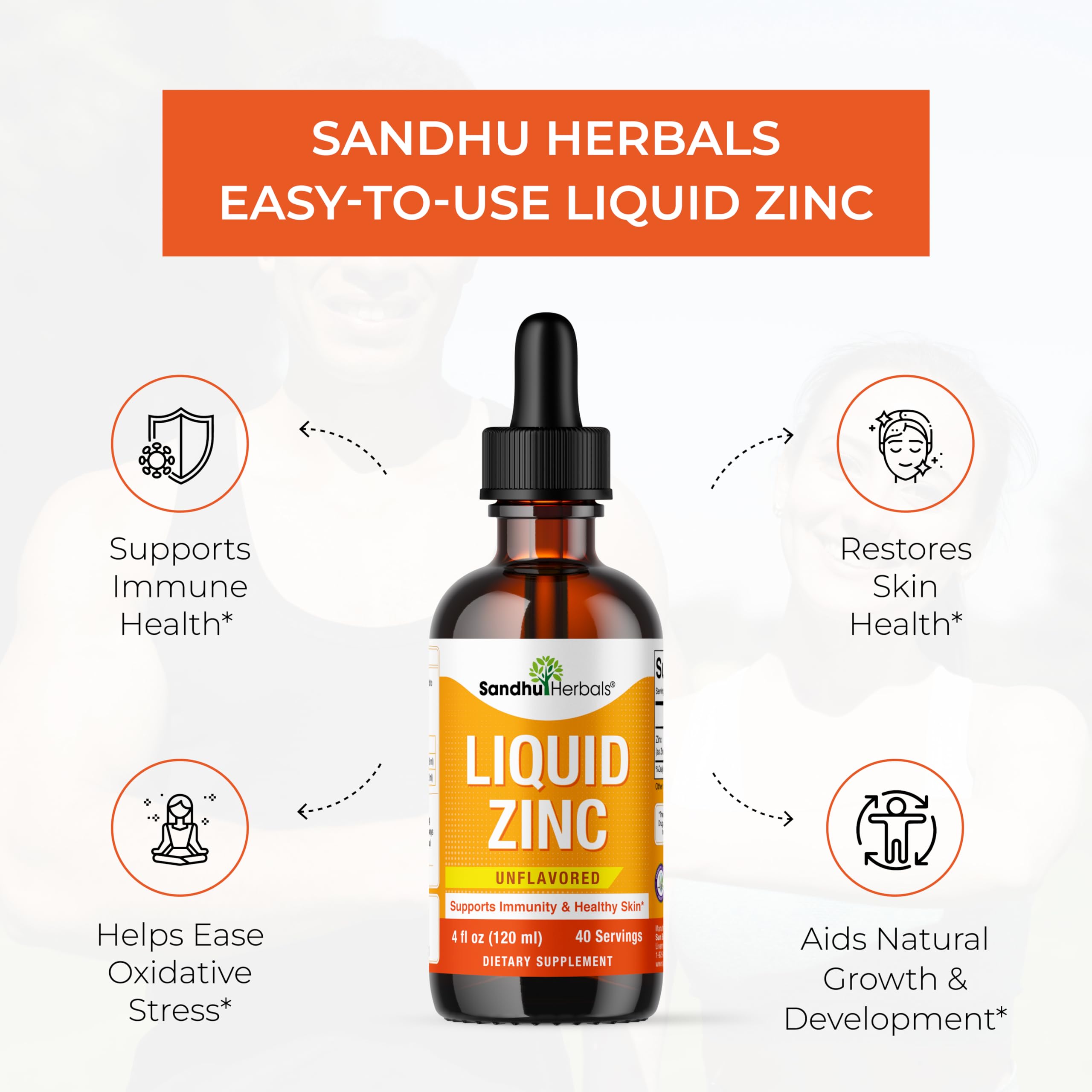 Foto 5 pulgar | Suplemento de Zinc Líquido Sandhuherbals 120 ml para Niños y Niños Pequeños - Venta Internacional