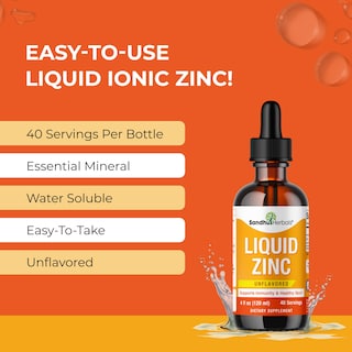 Foto 6 | Suplemento de Zinc Líquido Sandhuherbals 120 ml para Niños y Niños Pequeños - Venta Internacional