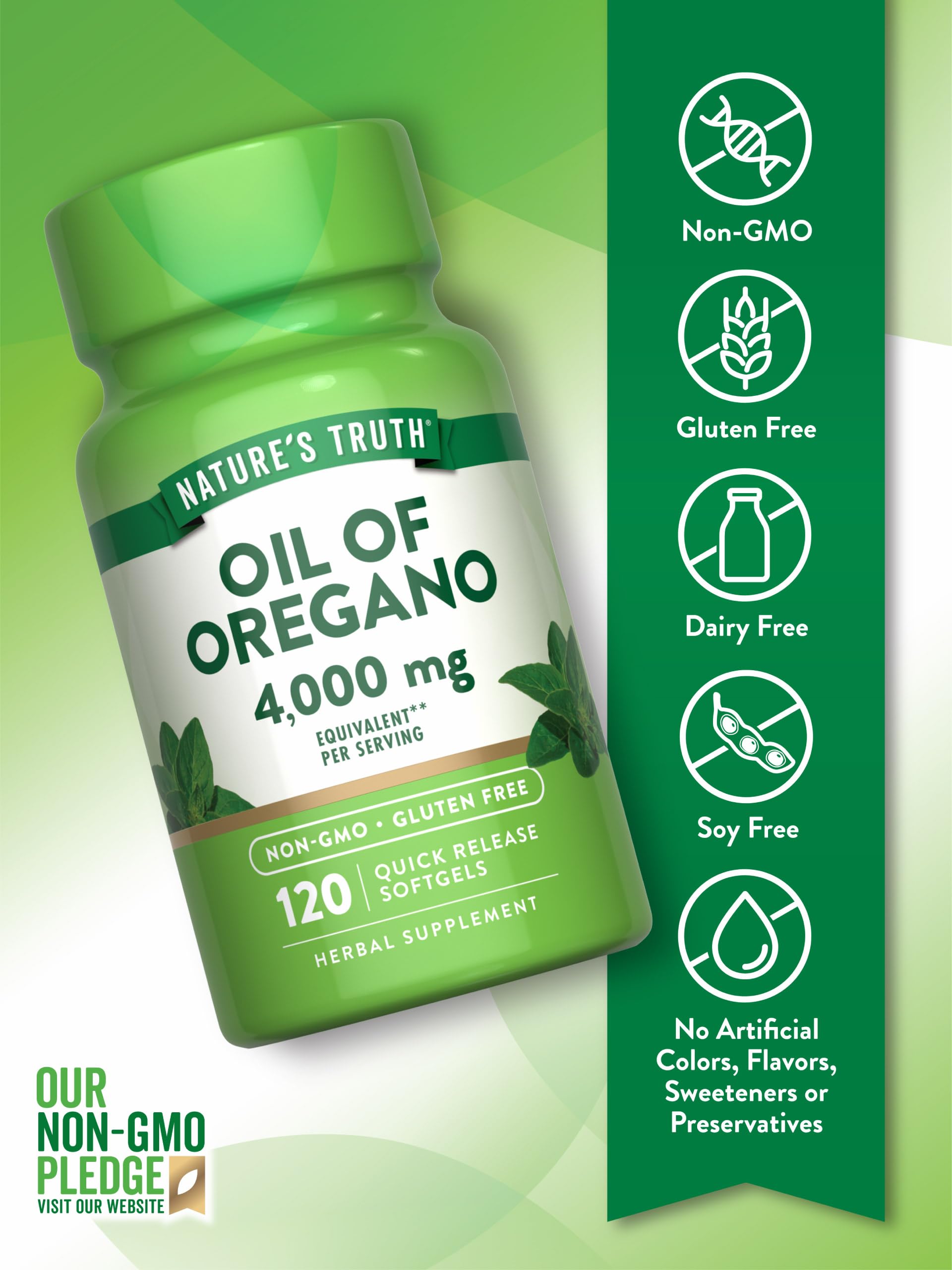 Foto 3 | Suplemento De Aceite De Orégano Nature's Truth 4000 Mg 120 Cápsulas Blandas - Venta Internacional