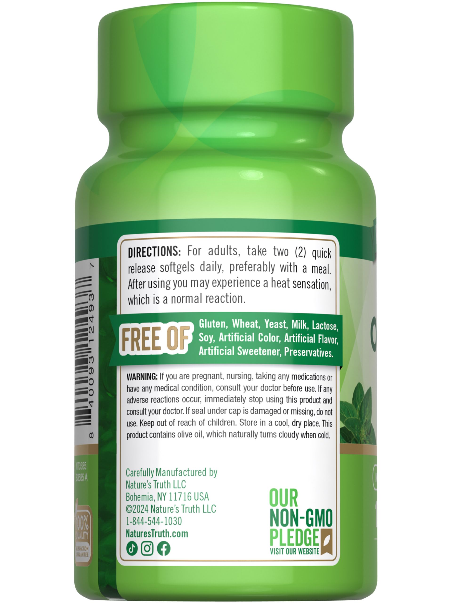 Foto 8 pulgar | Suplemento De Aceite De Orégano Nature's Truth 4000 Mg 120 Cápsulas Blandas - Venta Internacional