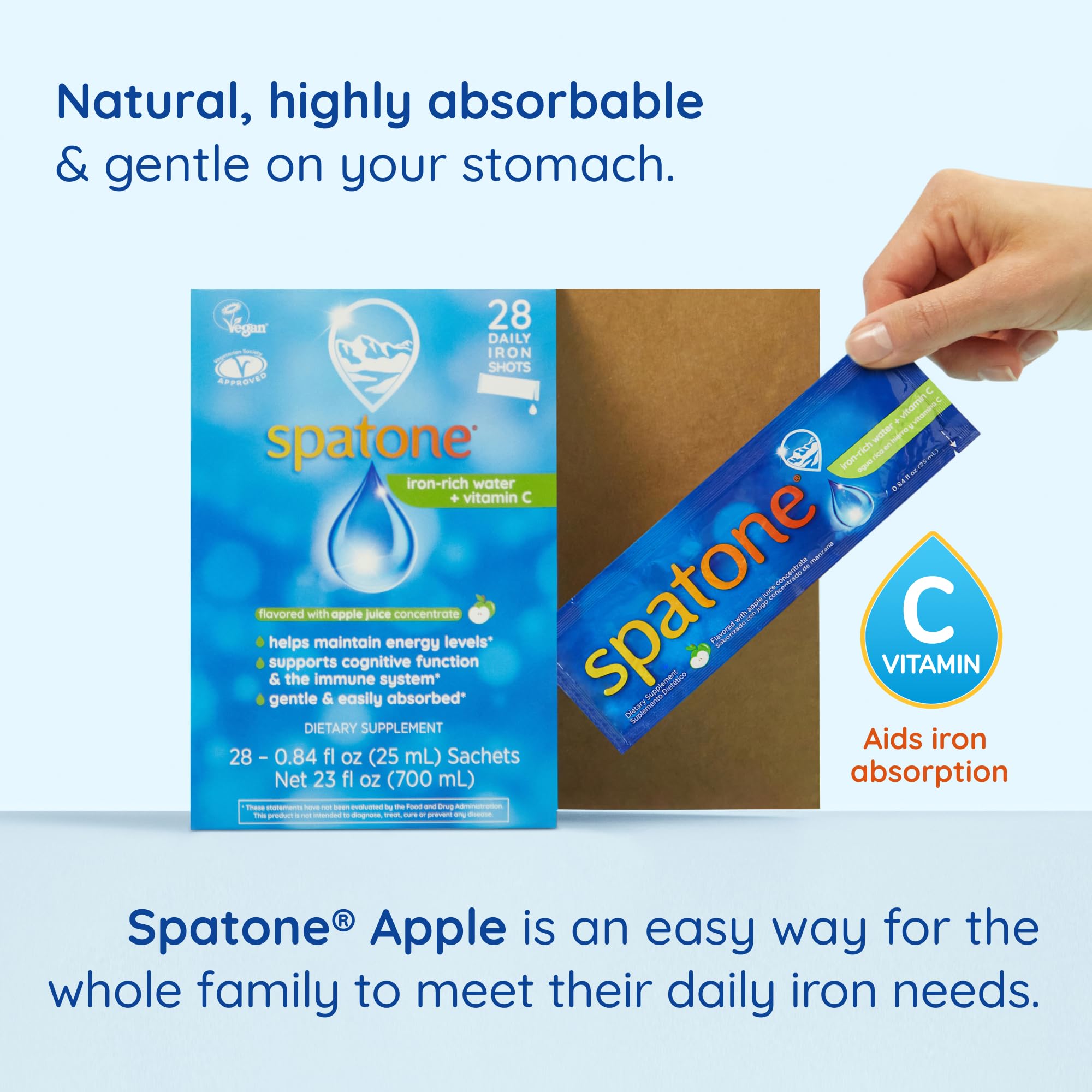 Foto 4 | Suplemento de Hierro Líquido Spatone Sabor a Manzana Natural 20 Ml - Venta Internacional