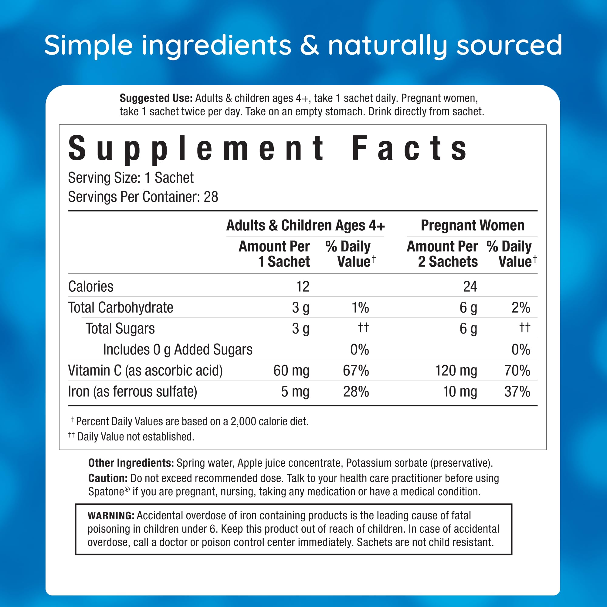 Foto 6 pulgar | Suplemento de Hierro Líquido Spatone Sabor a Manzana Natural 20 Ml - Venta Internacional