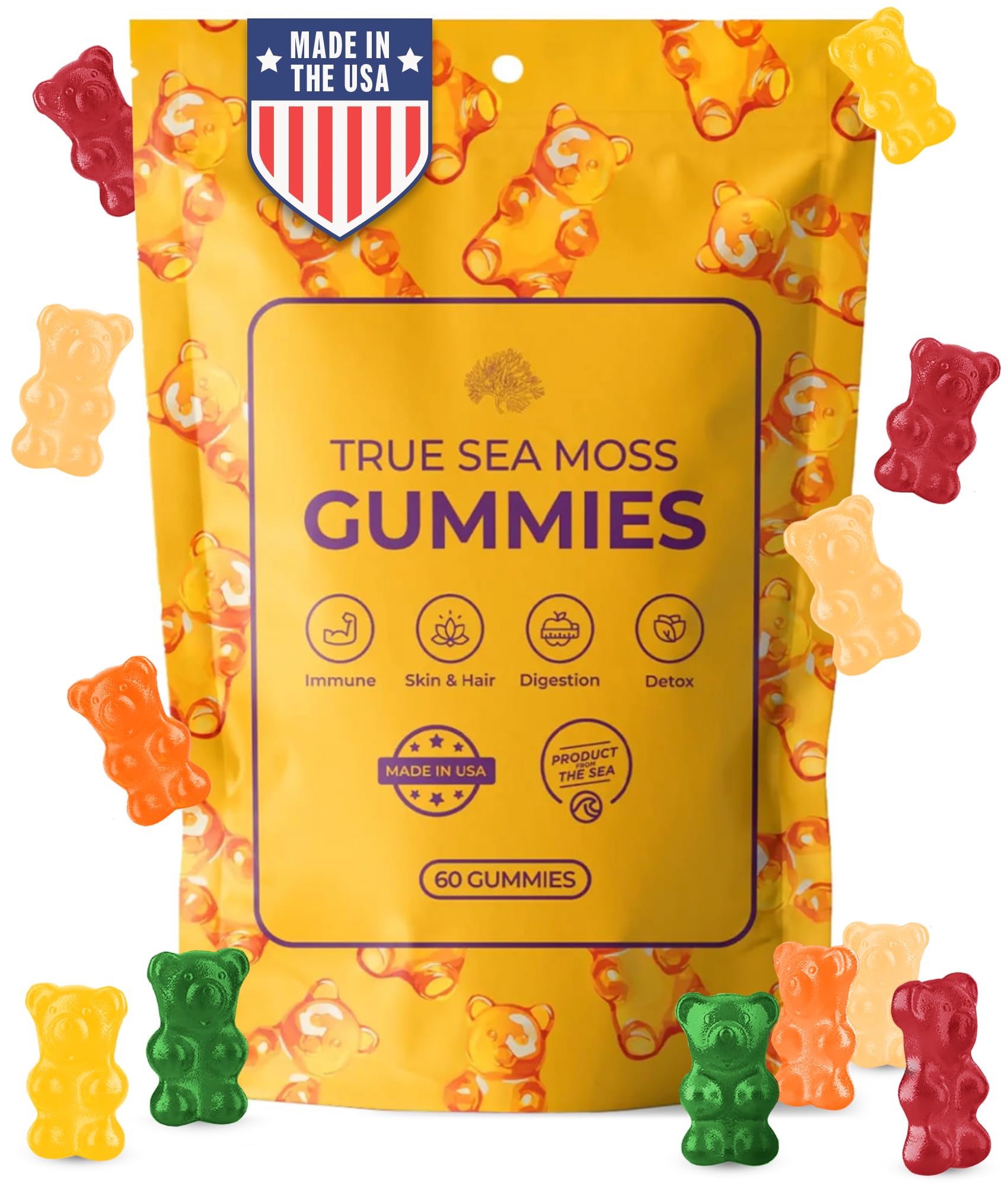 Foto 2 pulgar | Gomitas Sea Moss Trueseamoss con 60 Piezas- Venta Internacional
