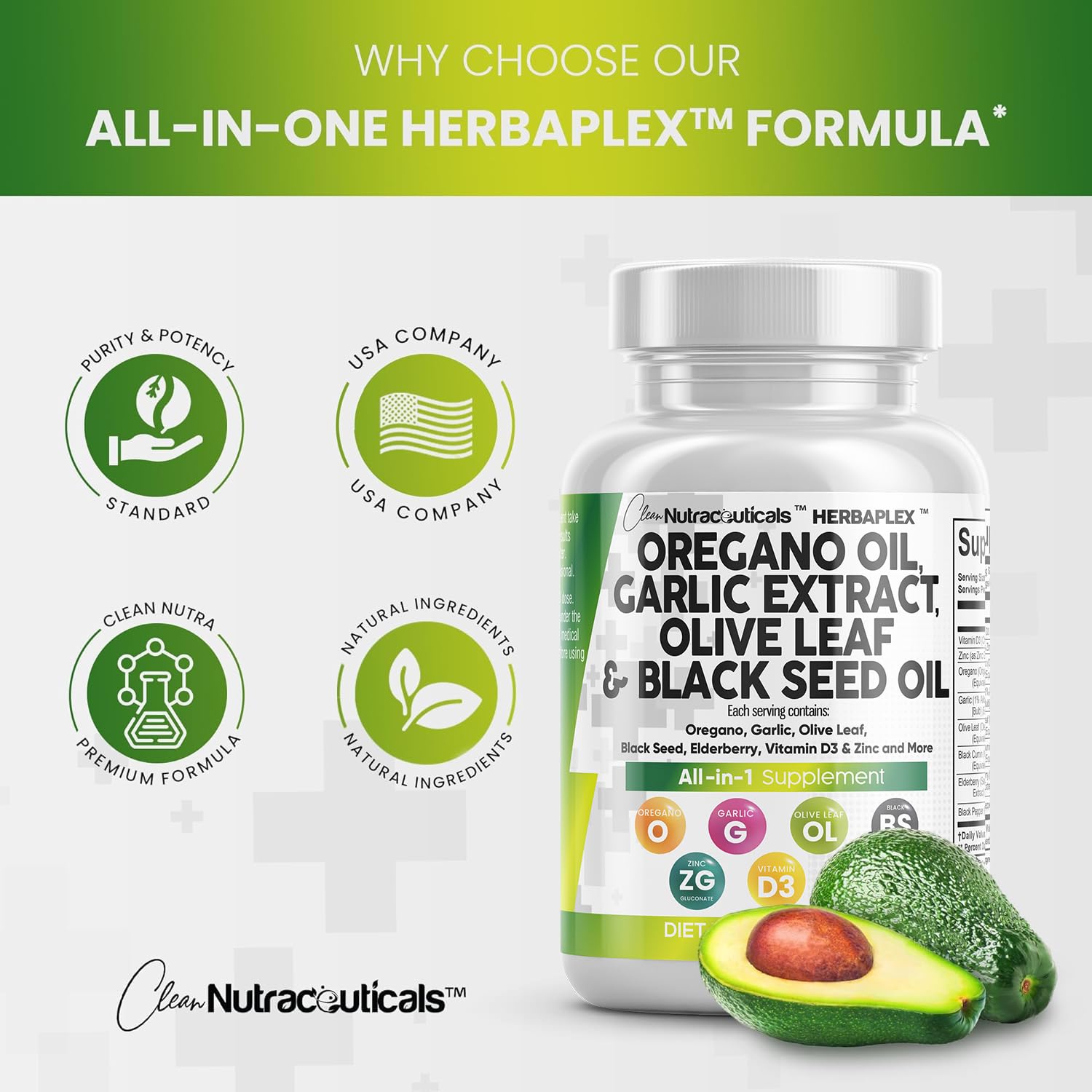 Foto 6 pulgar | Suplemento Clean Nutraceuticals Herbaplex Immune Support 60 Cápsulas - Venta Internacional