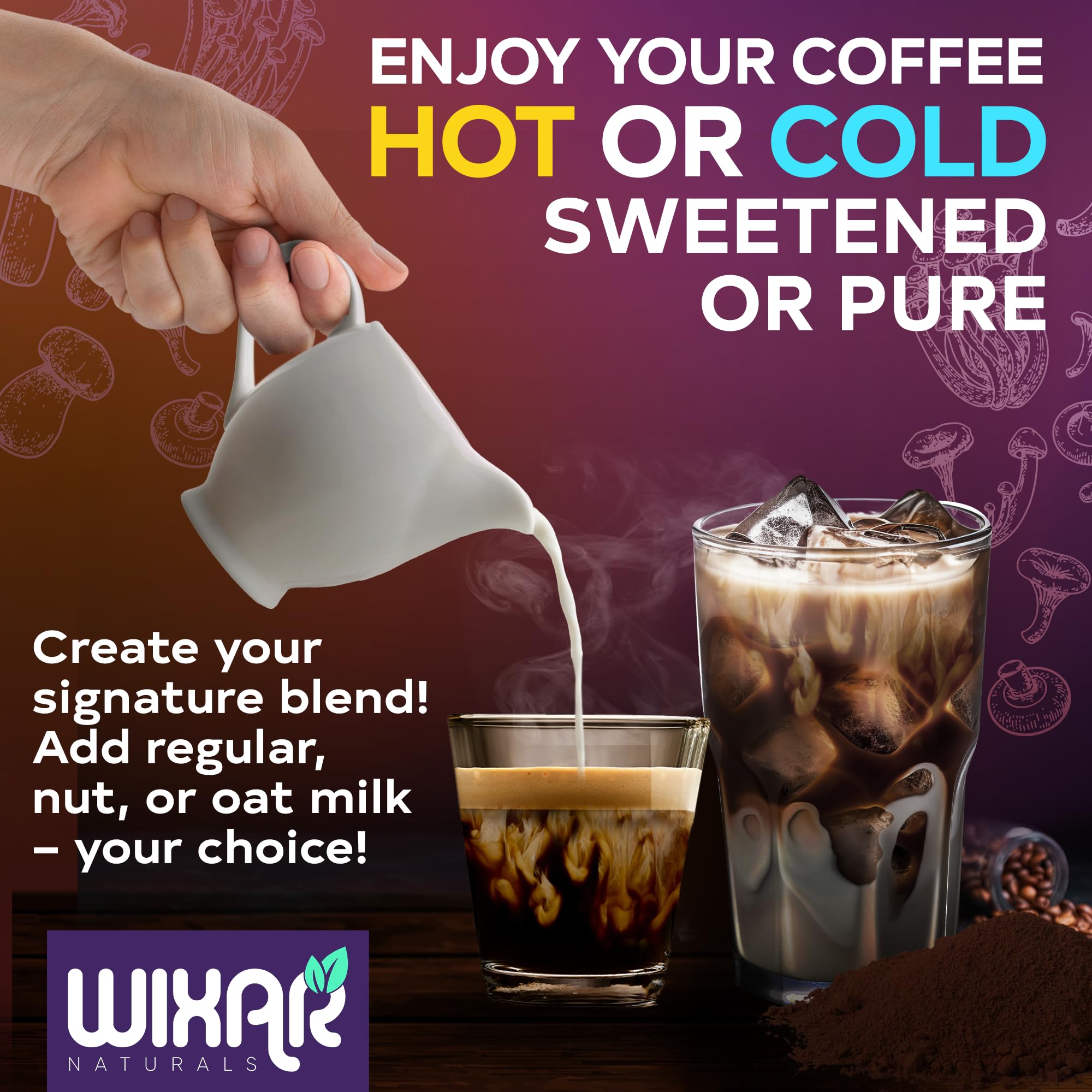 Foto 7 pulgar | Café con Hongos Wixar Superfood Instant Powder 150 Ml - Venta Internacional