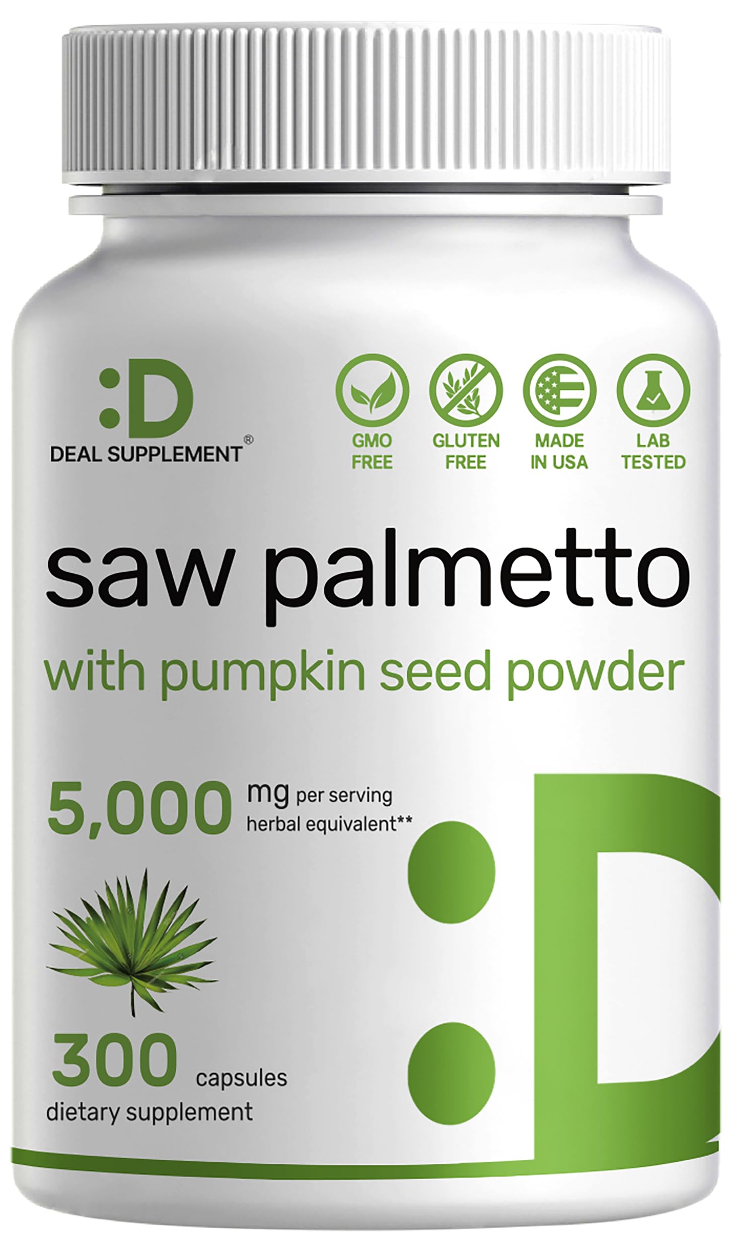 Suplemento de Palma Enana Americana 5000 Mg 300 Cápsulas - Venta Internacional