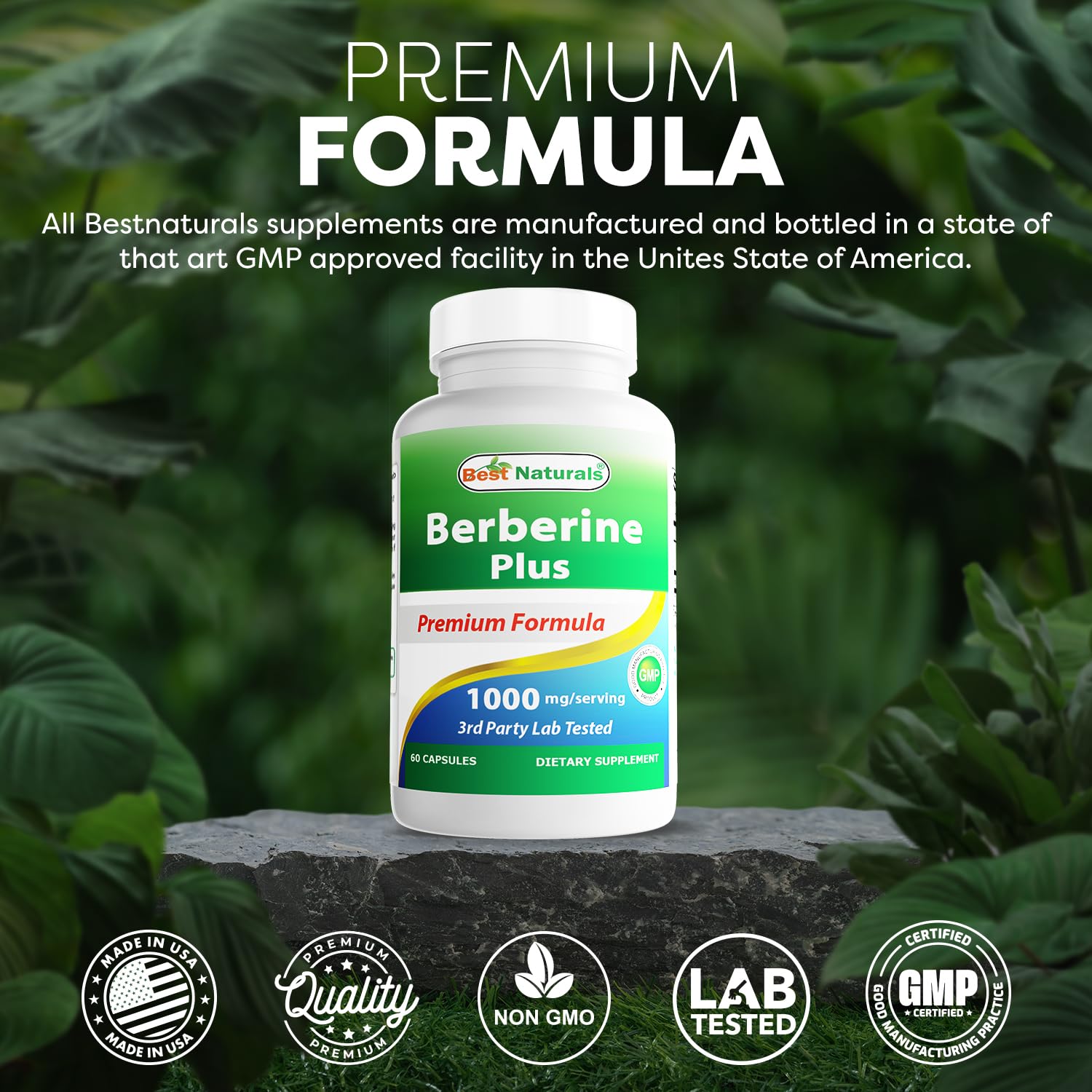 Foto 6 pulgar | Suplemento Best Naturals Berberine Plus 1000 Mg 60 Cápsulas - Venta Internacional