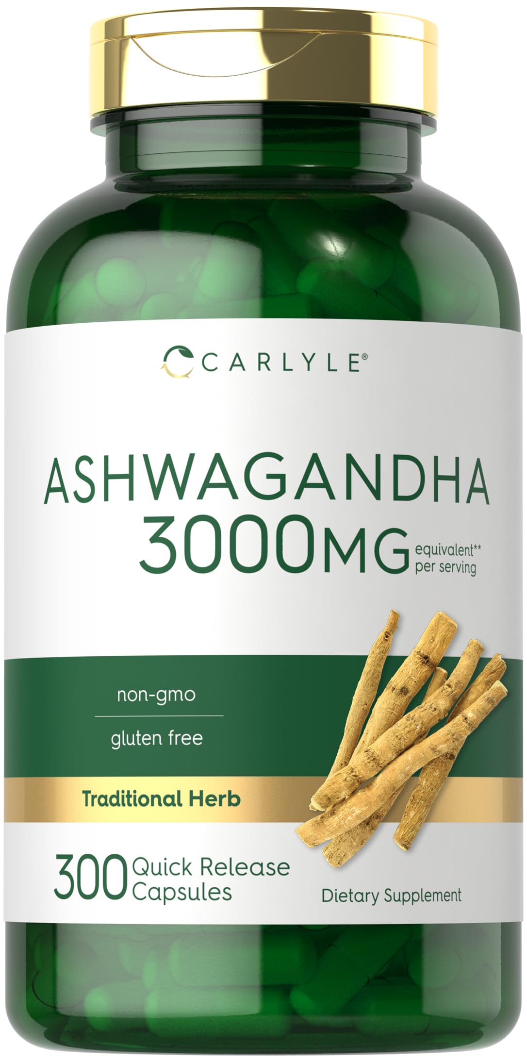 Foto 2 pulgar | Suplemento Carlyle Ashwagandha 3000 mg 300 Cápsulas - Venta Internacional