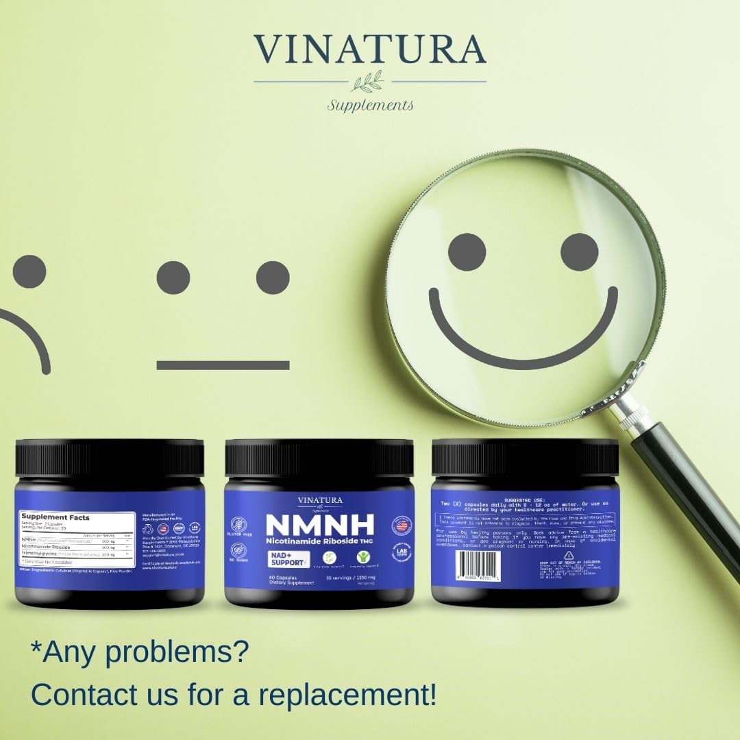 Foto 6 pulgar | Suplemento Vinatura Nmnh Ribósido de Nicotinamida Y Tmg 1250 Mg - Venta Internacional