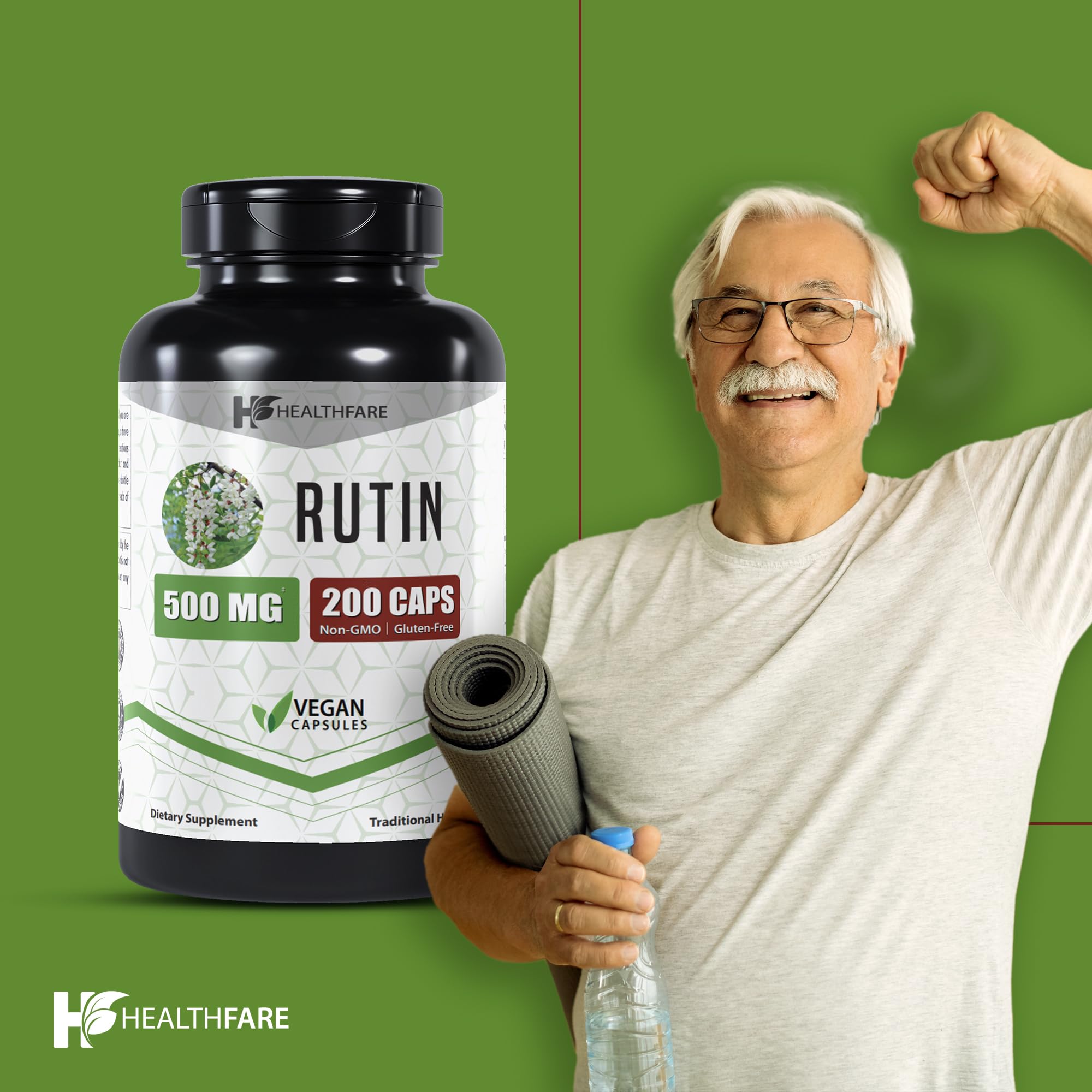 Foto 8 pulgar | Suplemento Healthfare Rutin 500 Mg 200 Cápsulas de Bioflavonoides - Venta Internacional