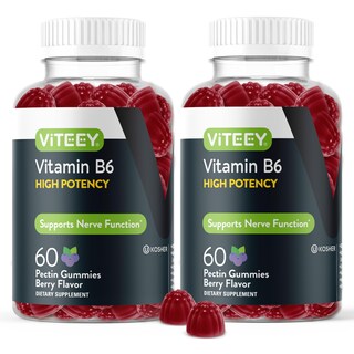 Foto 1 | Gomitas de Vitamina B6 Viteey 100 Mg para Adultos y Adolescentes 120 Gomitas - Venta Internacional