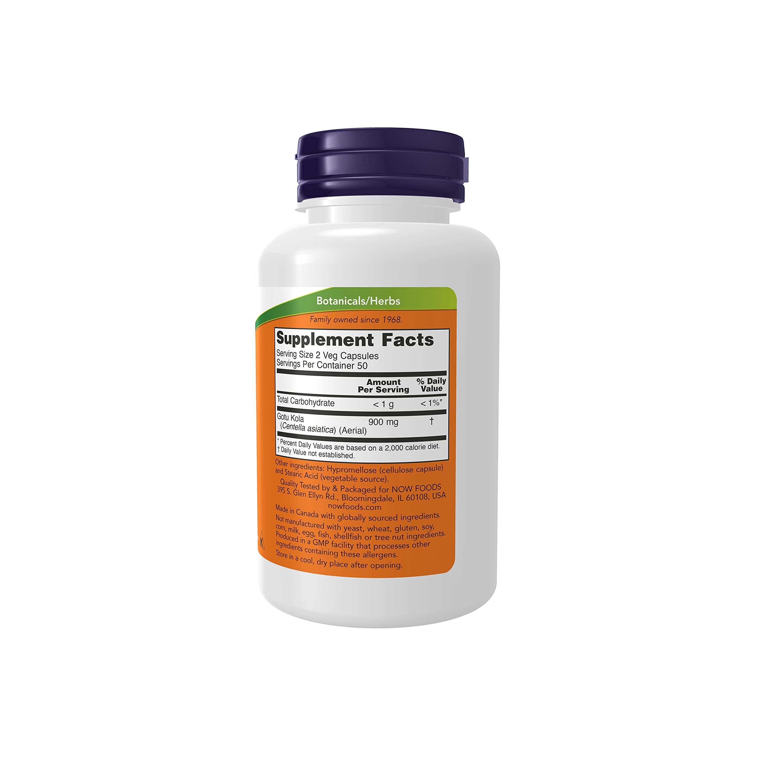 Foto 3 pulgar | Suplemento de Centella Asiática Now Supplements 450mg - 100 Cápsulas Vegetales - Venta Internacional