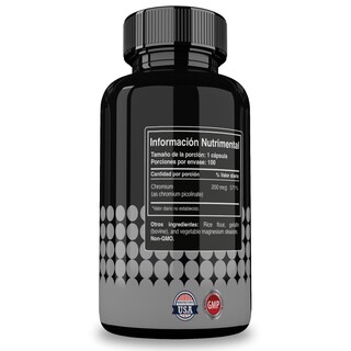 Foto 2 | Reset Nutrition | Chromium Picolinate | Control De Apetito | Picolinato De Cromo | Hecho En Usa | 200 Mcg |100 Cápsu