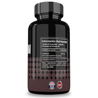 Foto 2 | Reset Nutrition | Colostrum | Calostro | 500 Mg | Sistema Inmune | Salud Intestinal | Hecho En Usa | 90 Cápsulas