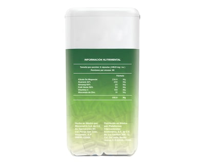 Foto 2 | Suplemento Vital4 Energy Con Ginseng De 60 Cápsulas Sabor Sin Sabor