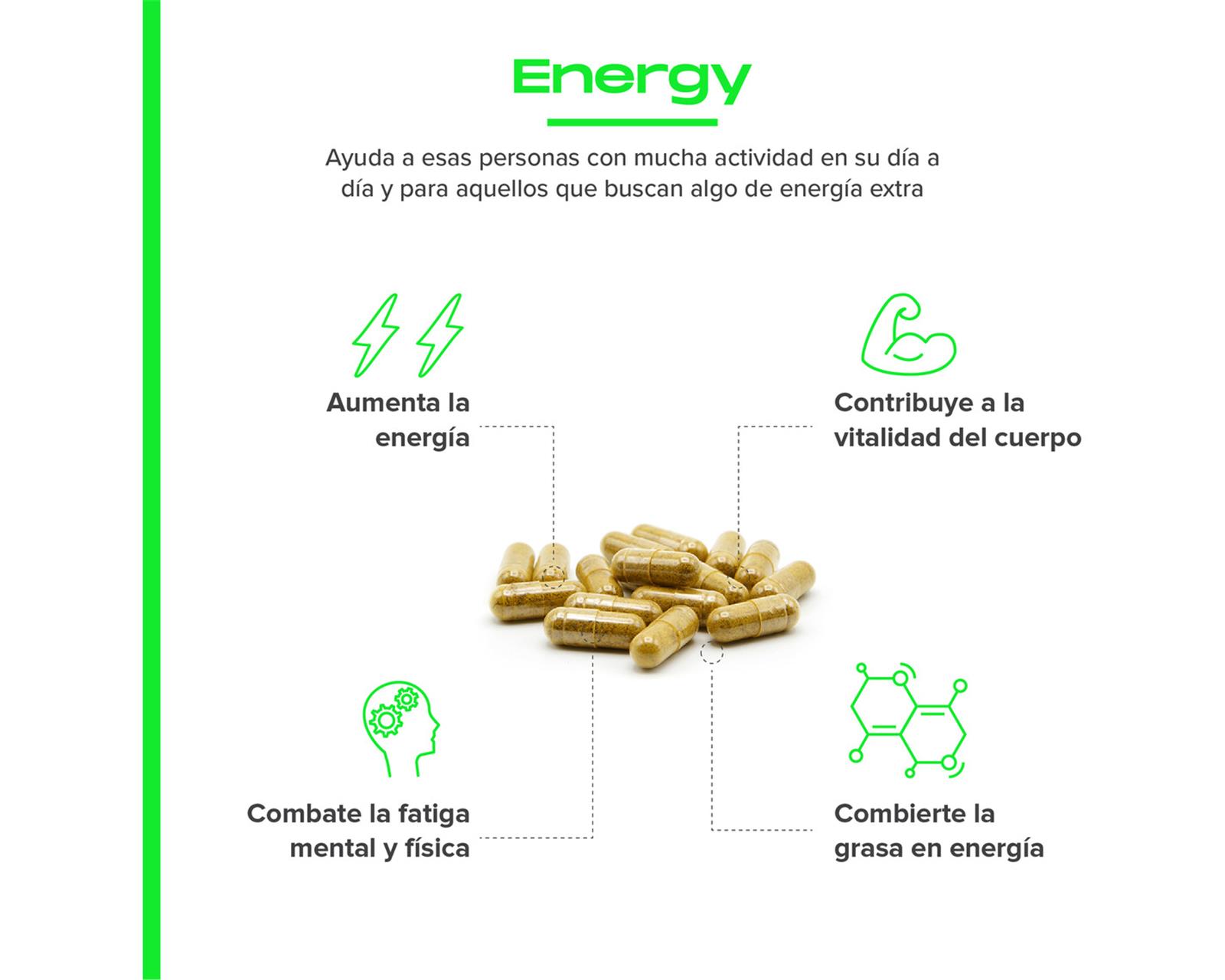 Foto 4 pulgar | Suplemento Vital4 Energy Con Ginseng De 60 Cápsulas Sabor Sin Sabor