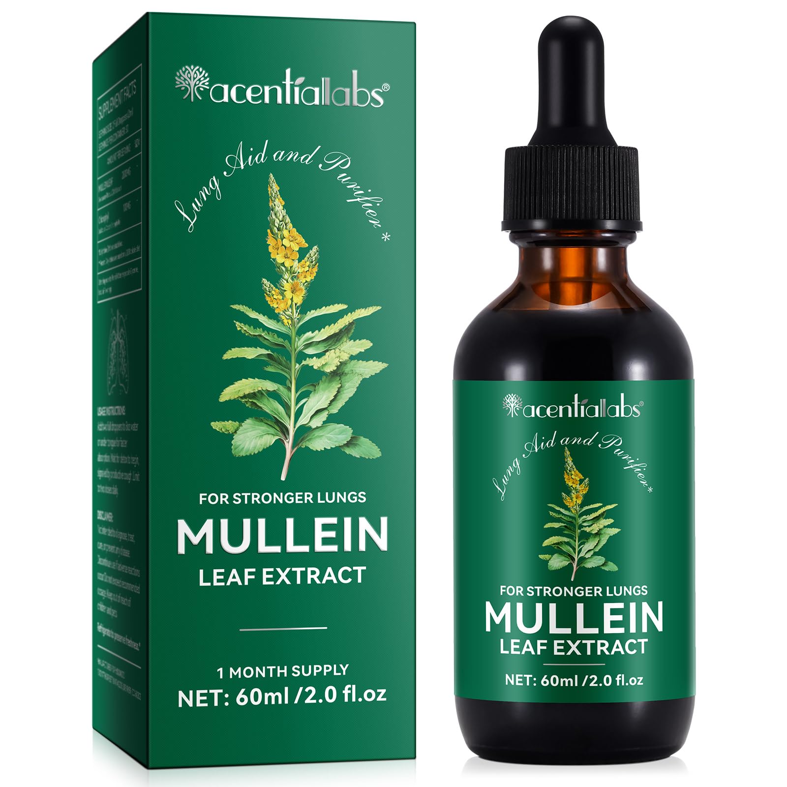 Suplemento De Extracto De Hoja De Gordolobo Para El Tratamiento Pulmonar, 60 Ml, Suministro Para 1 Mes - Venta Inte