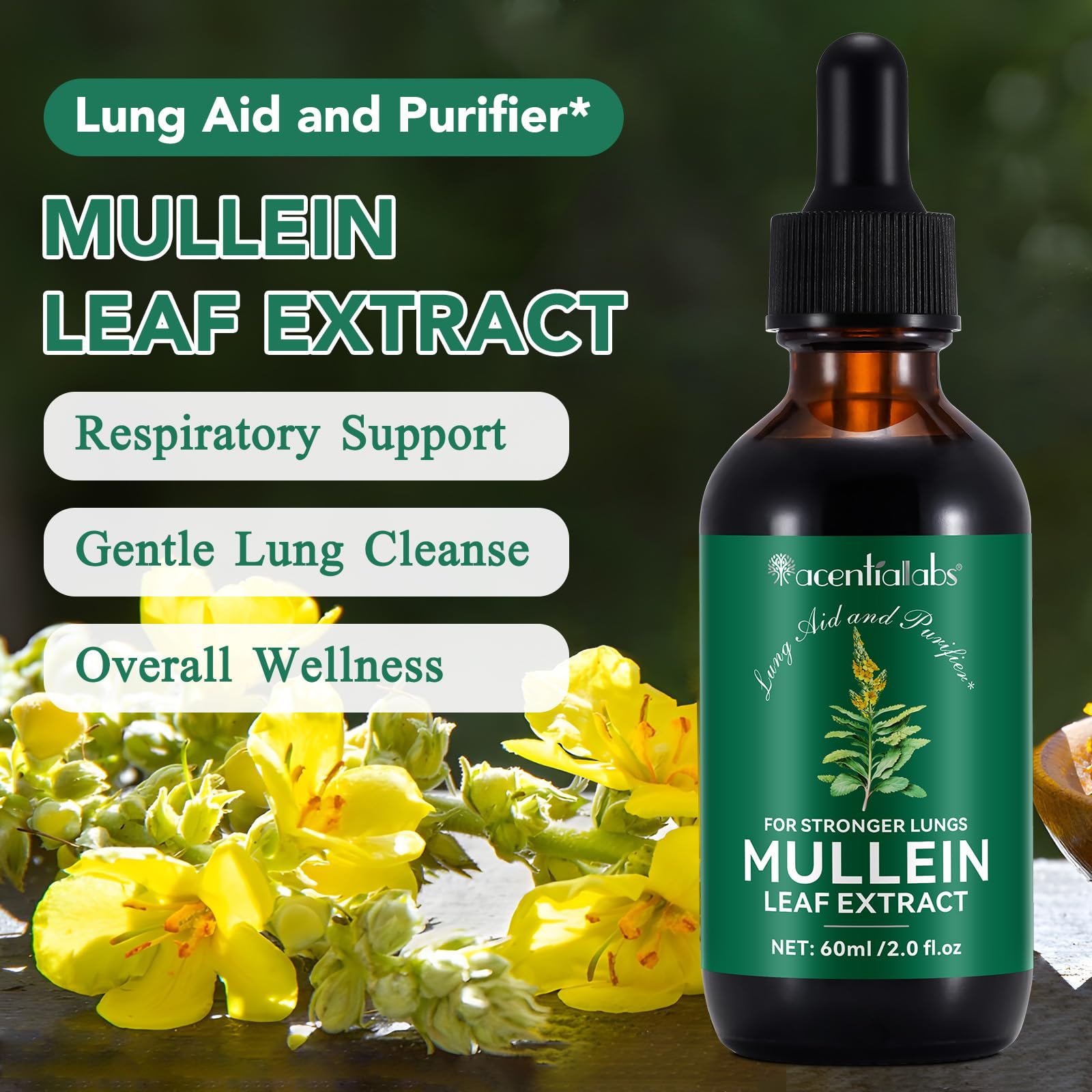 Foto 4 pulgar | Suplemento De Extracto De Hoja De Gordolobo Para El Tratamiento Pulmonar, 60 Ml, Suministro Para 1 Mes - Venta Inte
