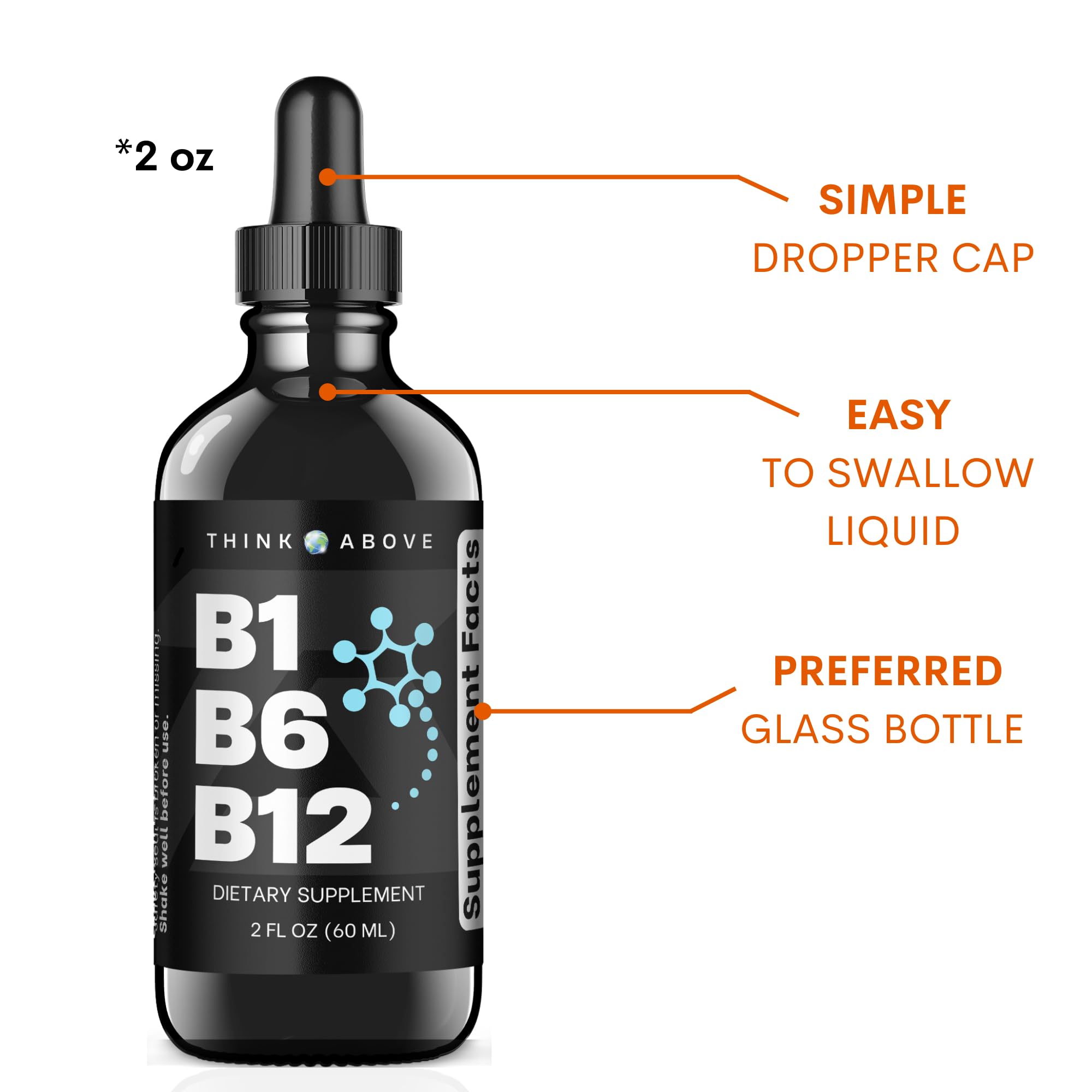 Foto 4 pulgar | Suplemento en Gotas Think Above B1 B6 y B12 de 60 ml-Venta Internacional
