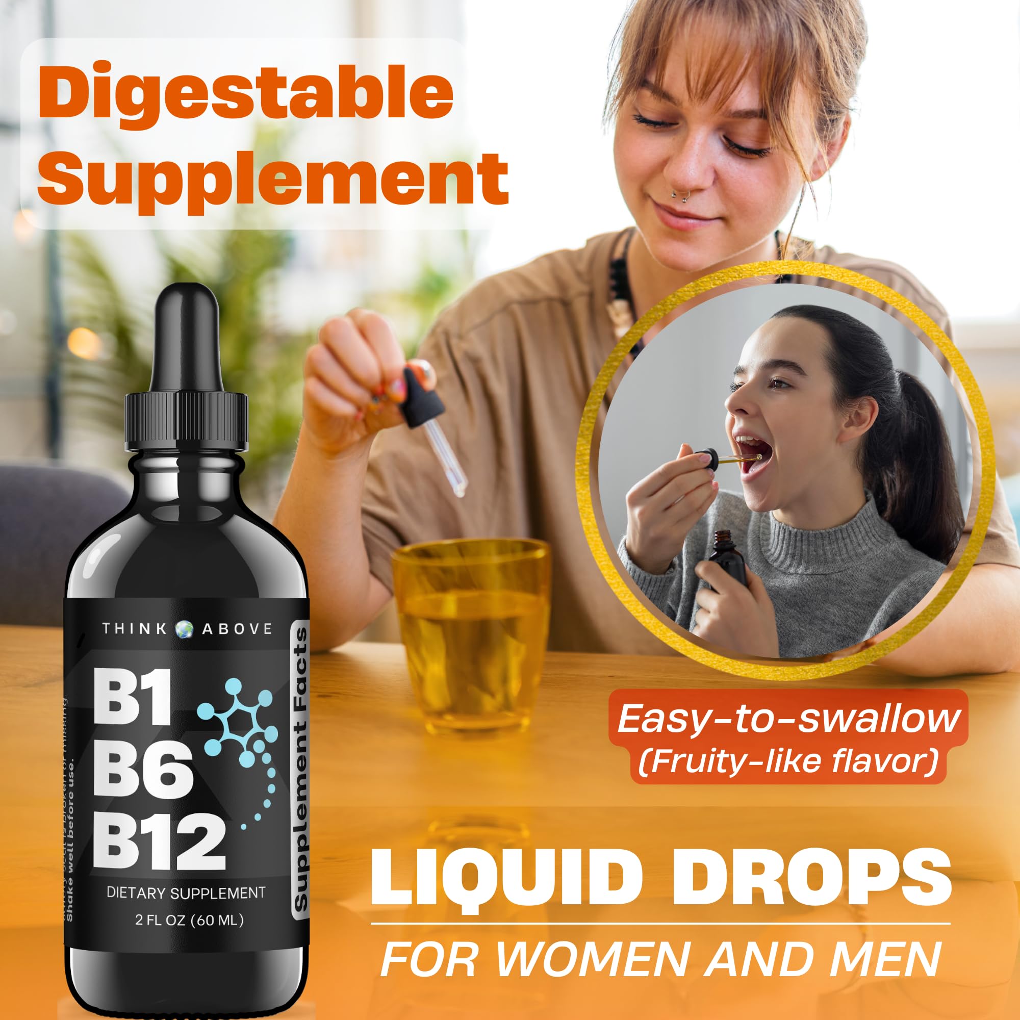 Foto 6 pulgar | Suplemento en Gotas Think Above B1 B6 y B12 de 60 ml-Venta Internacional