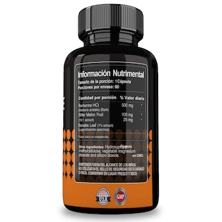 Foto 2 | Reset Nutrition | Berberine Complex | Berberina 500 Mg | Nivela Azucar En Sangre | 60 Cápsulas