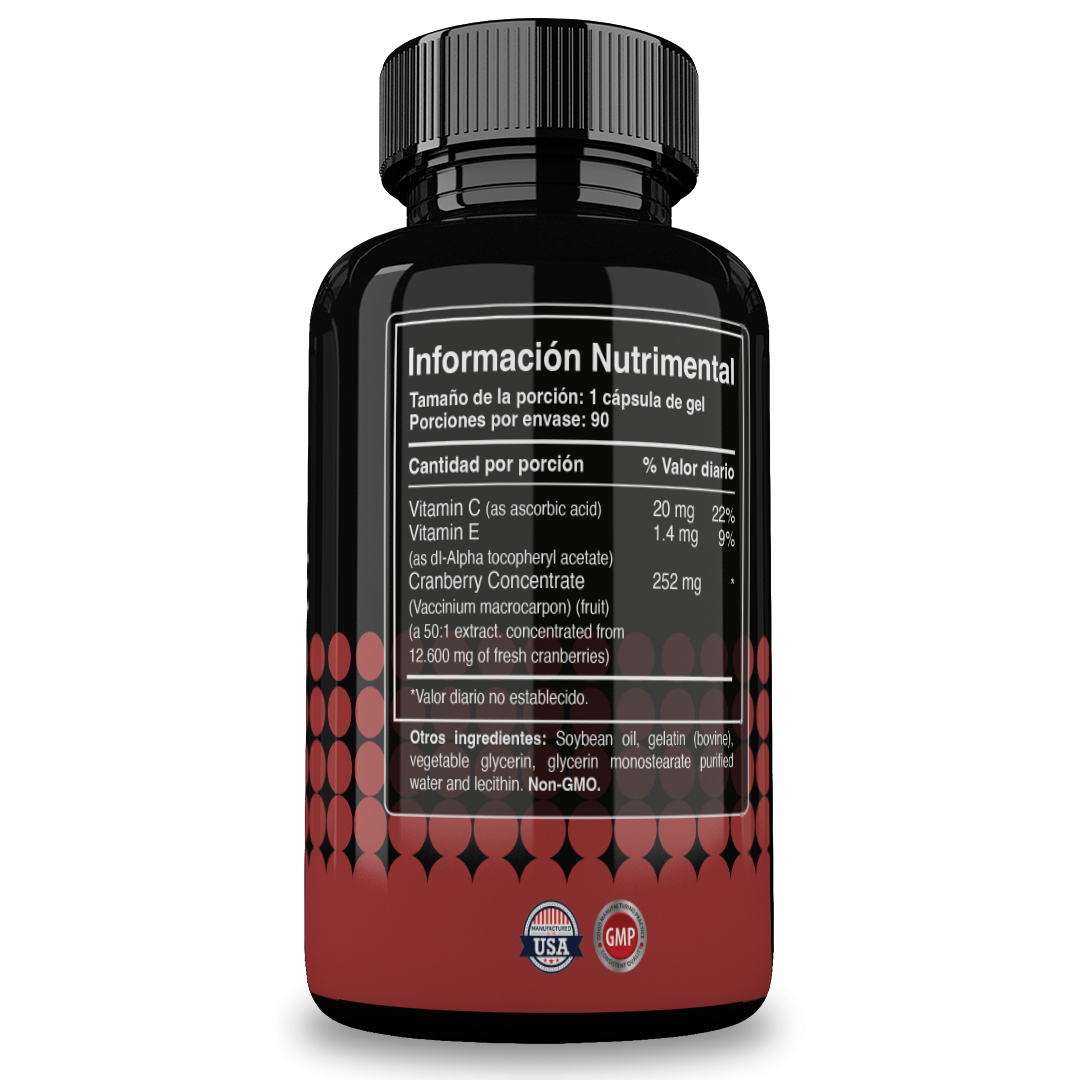 Foto 3 pulgar | Reset Nutrition | Cranberry Concentrate 12,600 Mg | Salud Del Tracto Urinario Y Riñones  | Hecho En Usa | 90 Cápsulas