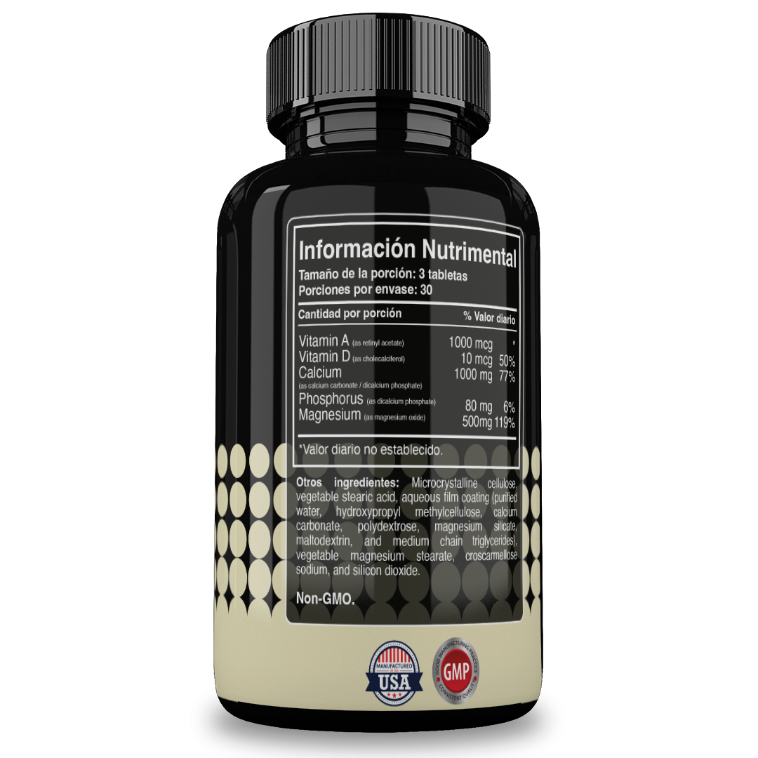 Foto 3 pulgar | Reset Nutrition |  Calcium Complex | Osteoporosis | Huesos Fuertes | Calcio |  Hecho En Usa | 90 Tabletas