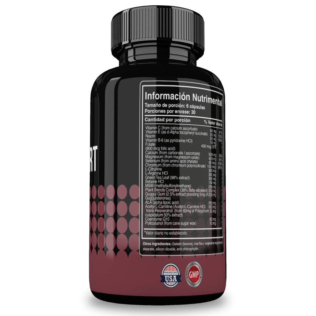 Foto 3 pulgar | Reset Nutrition | Heart Support | Niveles De Colesterol Y Triglicéridos |180 Cápsulas