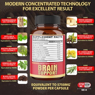 Foto 2 | Suplemento Agobi Brain Support 9 En 1 Con Ashwagandha 90 Cápsulas - Venta Internacional