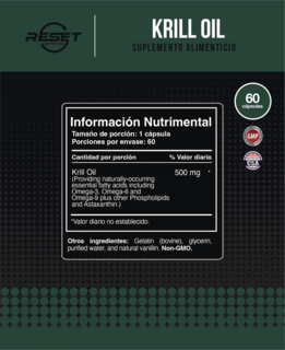 Foto 4 | Reset Nutrition | Krill Oil | 500 Mg | Suplemento Glandulas Suprarenales | Hecho En Usa | 60 Cápsulas